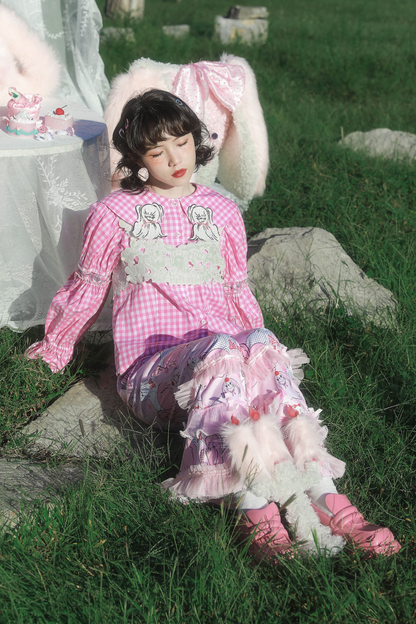 パピースリーブのレトロなロングシャツデザイン