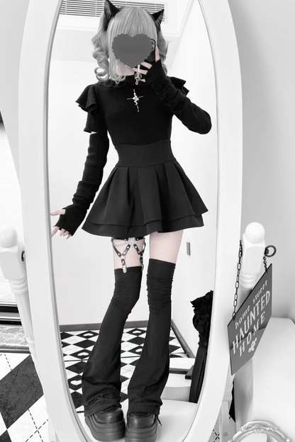 ウォーマーマインアームトップスタイルタイト