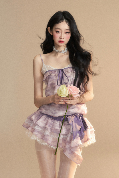 Lila Neckholderkleid „French Breeze“