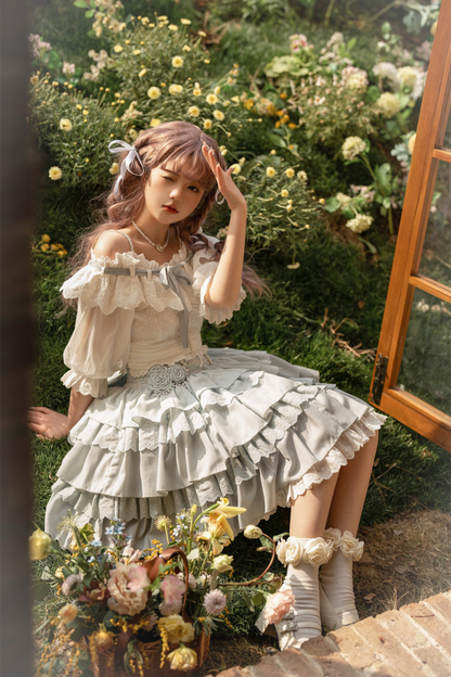 スカートトップ 甘くてかわいい デイリードール + ロリータ