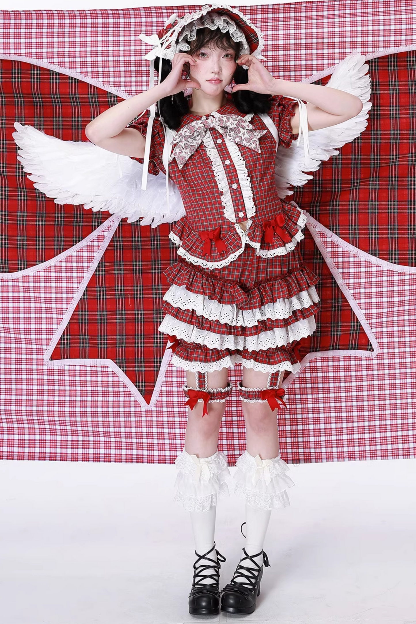 レトロパンプキンバルーンレースケーキパンツ