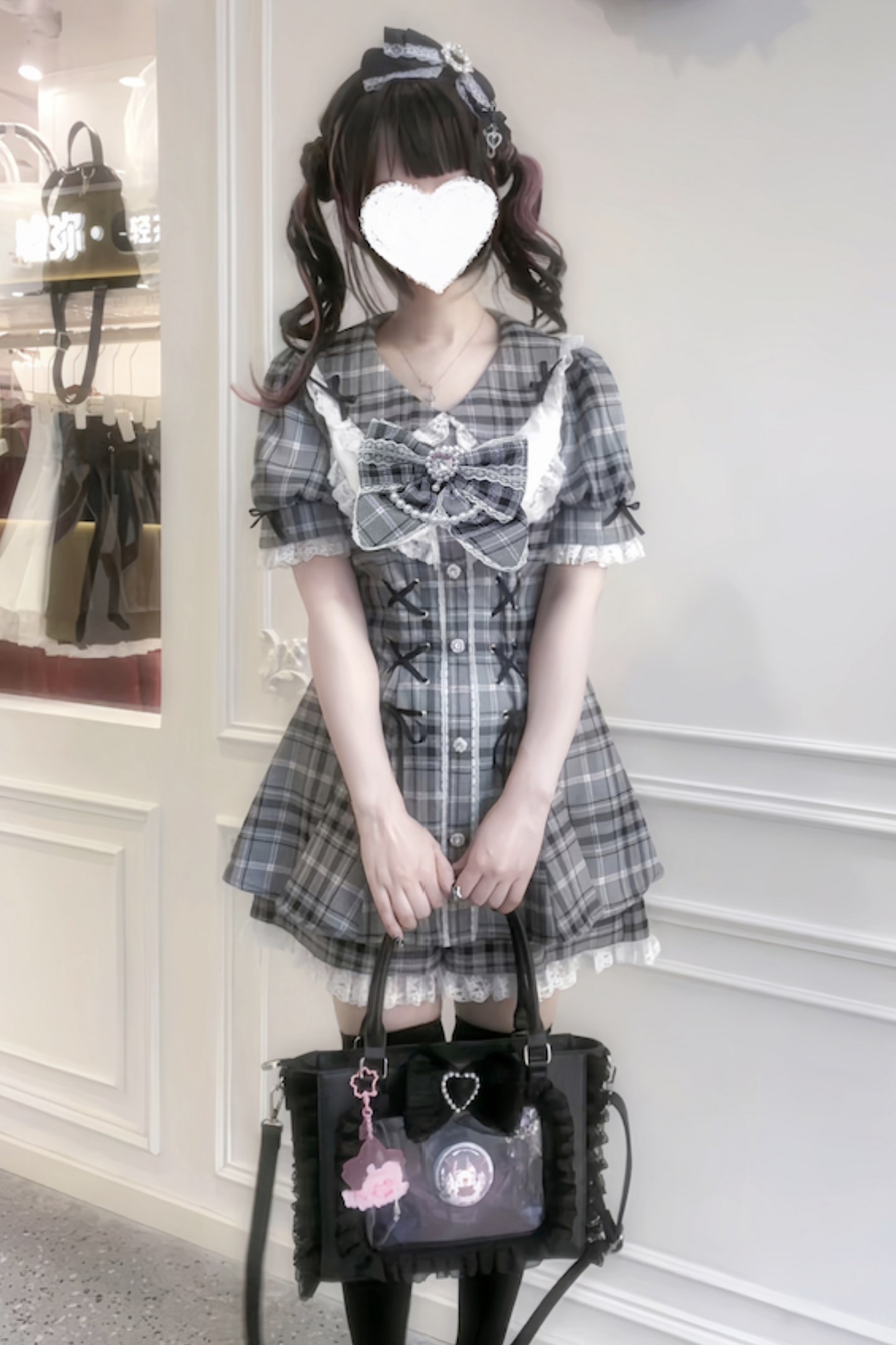 パフスリーブパンツ リボントップスインナー +