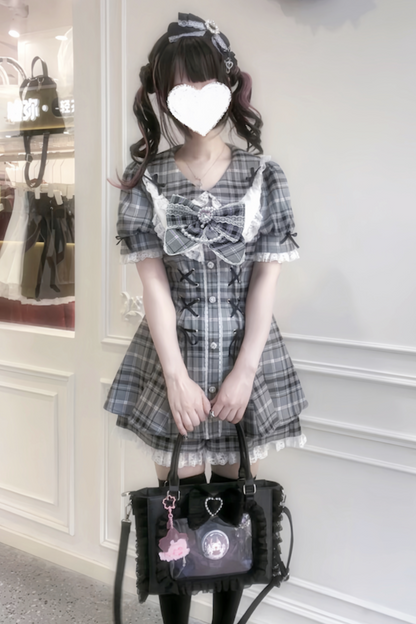 パフスリーブパンツ リボントップスインナー +