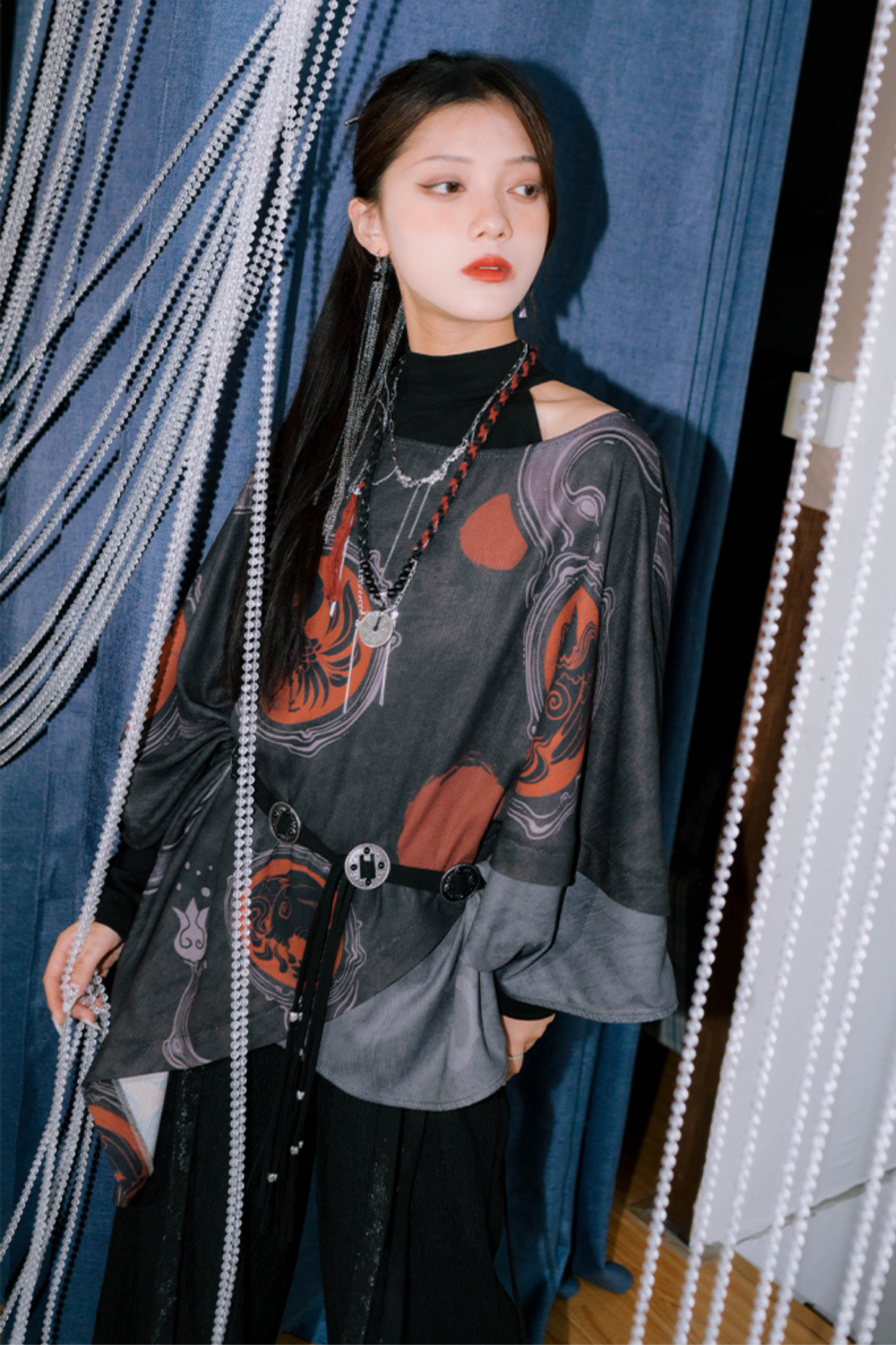 スタイルモード スモックトップケープ ルーズ