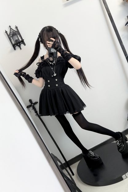 オフショルダーマインフレア+スカートリボン予約トップス