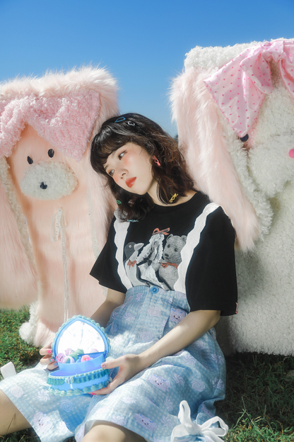 クマペンギンコラージュヴィンテージTシャツ