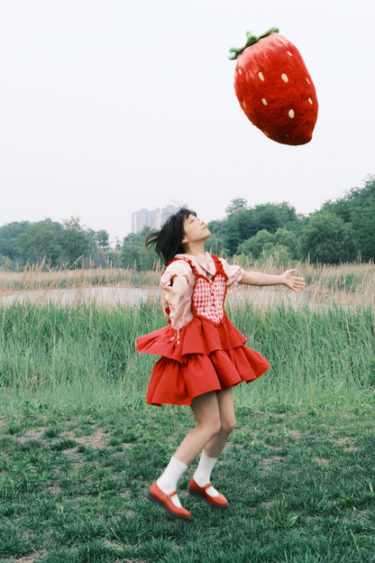 ジャンパースカート エプロン ハートバニー