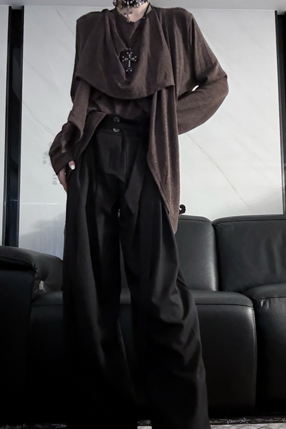 長袖レトロデコンストラクトトップ