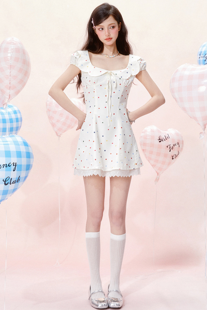 Gepunktetes Jumping-Kleid