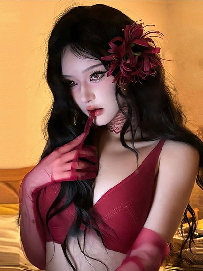 Schwarzer Tee, lange, gewellte Kunsthaarperücke mit Pony