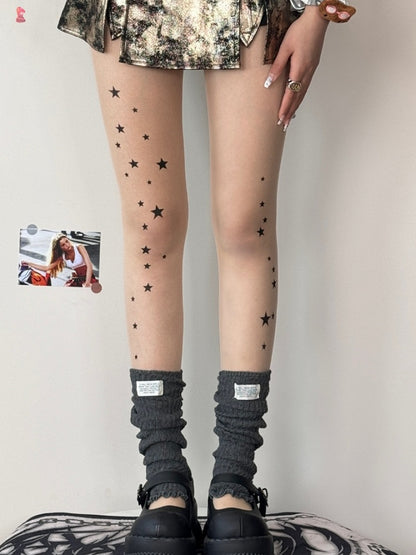 Nude Tights Star Bittersweet Print