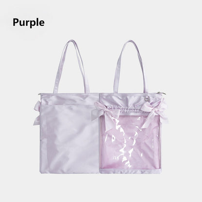 Satin Purple Bag Lace Ita Daily Bow