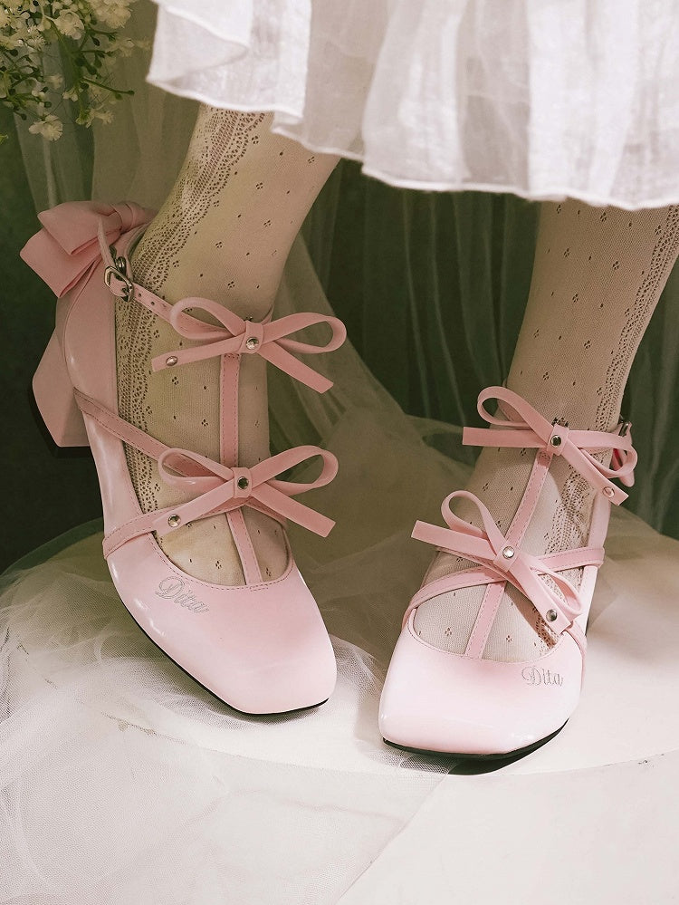 with Square Elegant Heels Pink Toe Middle