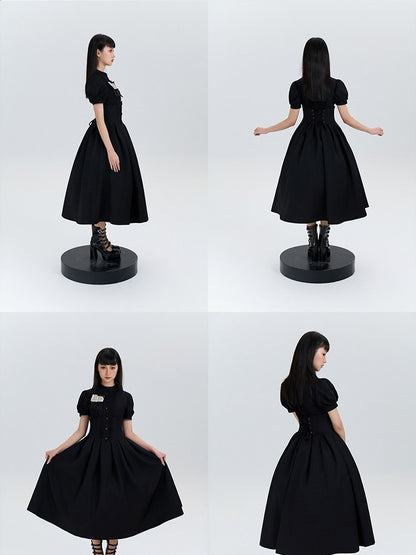 Skirt Lolita Corset Belt High Long Black Waist