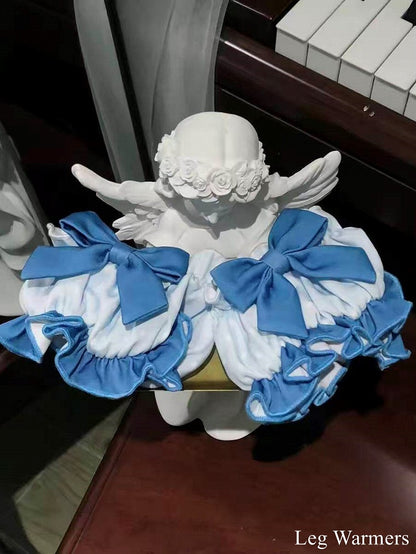 Blue Polka Dot Ruffled Sweet Lolita Jumper Skirt - Sweetheart Dream