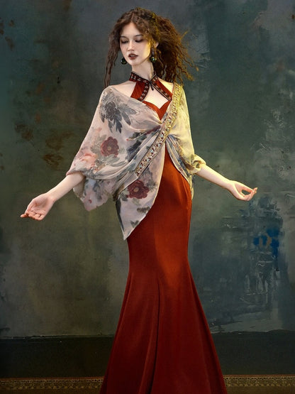 Elegant Floral Outerwear with Delicate Embroidery - sijinstudio
