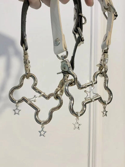 PU Star & Bone Pendant Choker - Kiwi Store