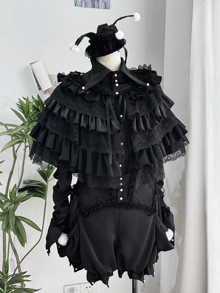 Layered Ruffle Overlay - Black or Apricot