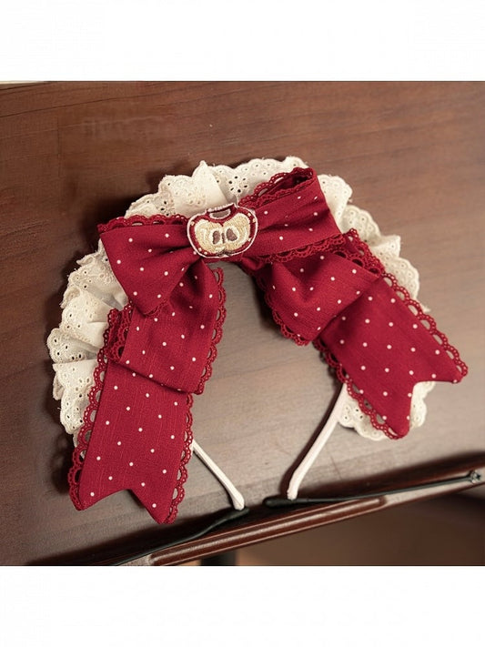 Red and White Sweet Polka Dot Headband - Honey Machine