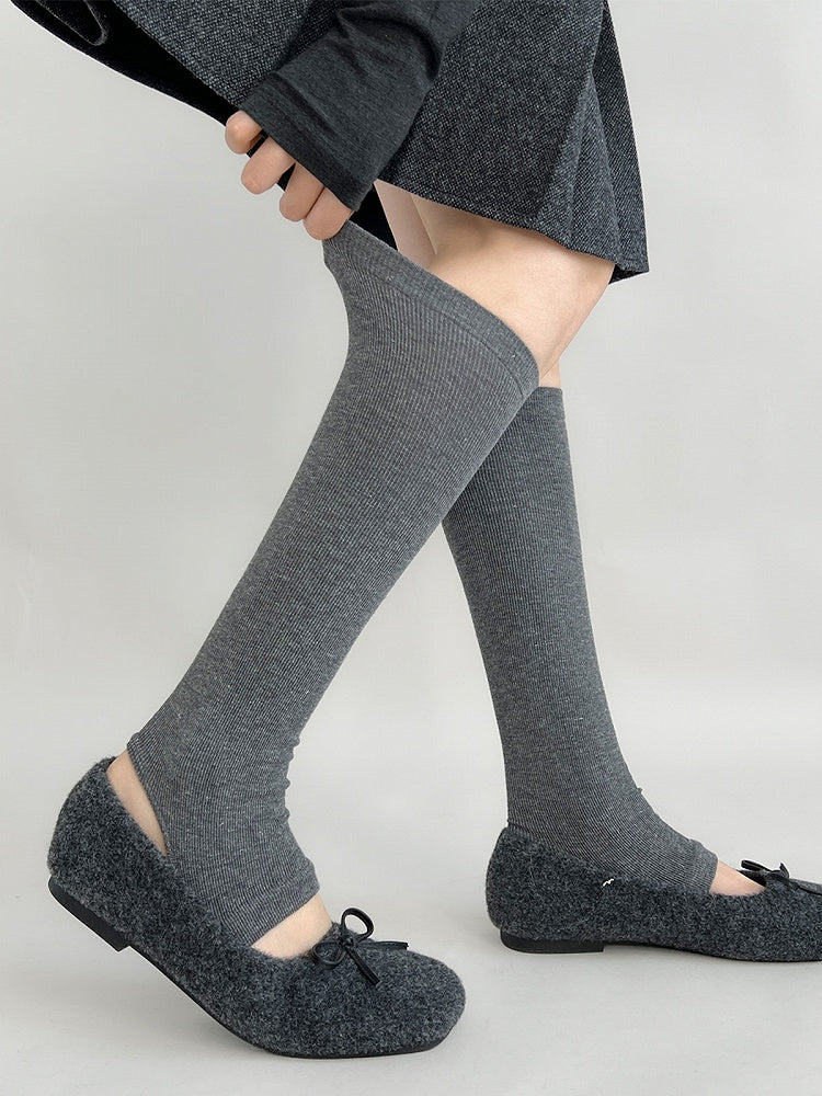 Warmers Ribbed Toe (3 Cutout Colors) Leg Knit
