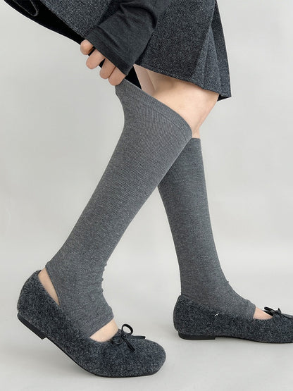 Warmers Ribbed Toe (3 Cutout Colors) Leg Knit