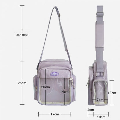 Bag Holographic with Silver Window Crossbody Display Ita