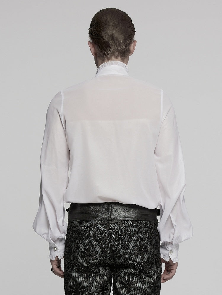 Shirt Goth Men's White