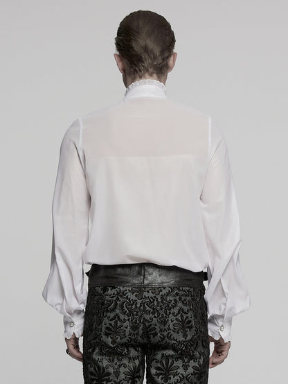 Shirt Goth Men's White