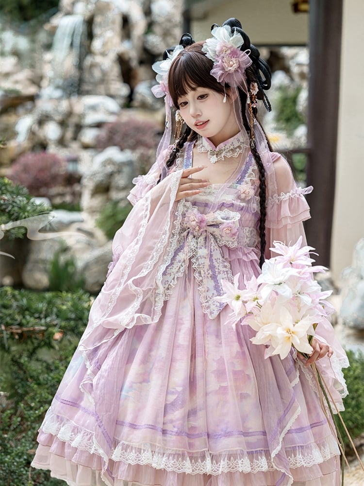 Haarspange Floral Pink-Lila