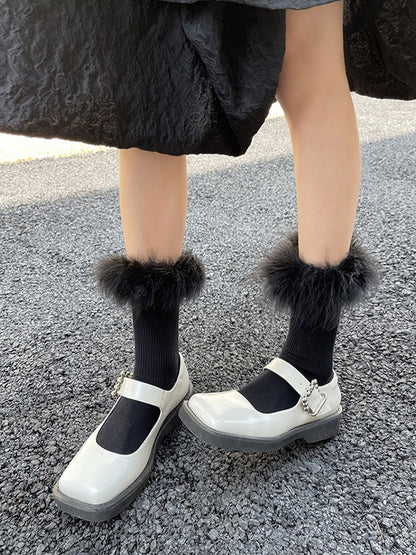 Socks Ruffled Colors Y2K Plush Cotton 9