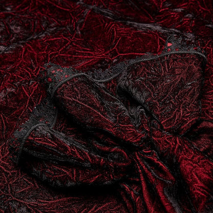 Men's Gothic Velvet Shirt Red
