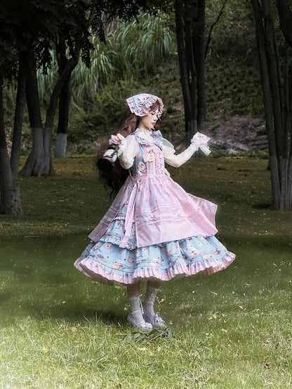 Rosa Schleifen süß mit Lolita Schürze