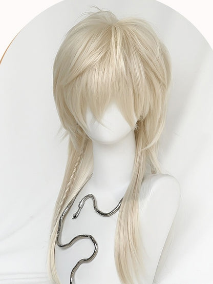 Blonde Long Straight Synthetic Wig With Bangs