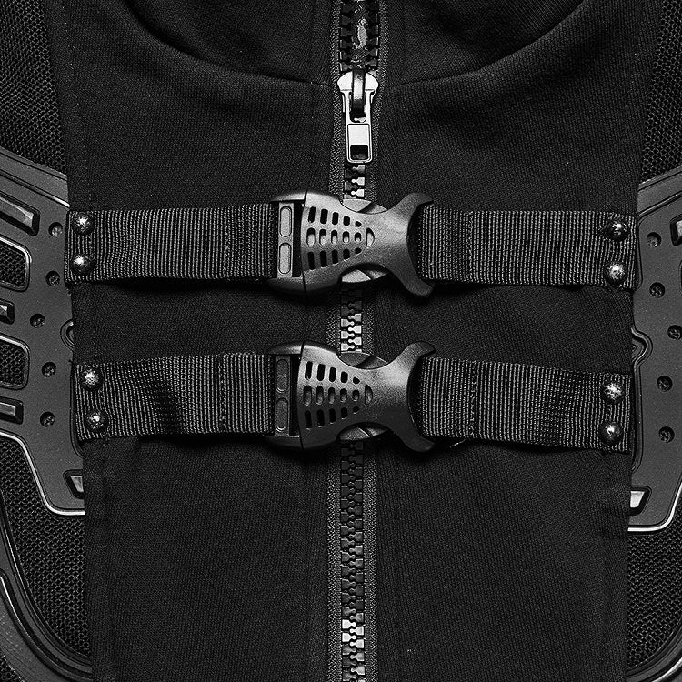 Vest Personalized Black Cyberpunk Men's