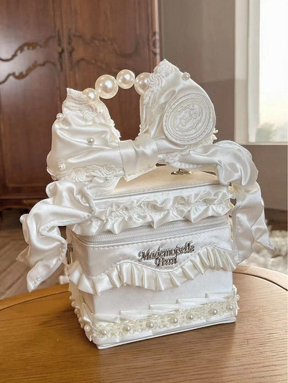 Hand Bead Crossbody Cremeweiß / Taschendetails