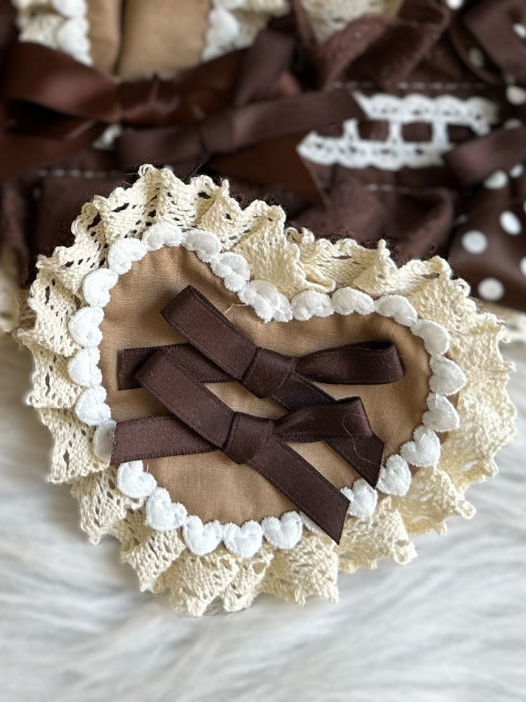 Bow Trim Lace Options Hairclip/Brooch Color Heart-Shaped 3