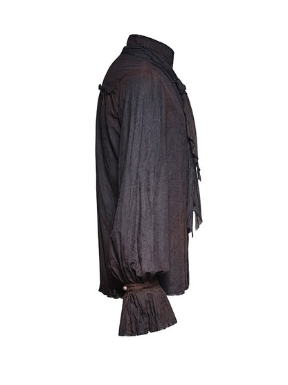 Shirt Tie Black Steampunk Men's