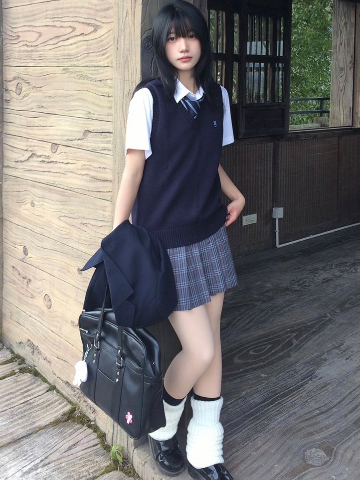 Letter Options 8 Preppy Uniform Vest JK Color Embroidery Style