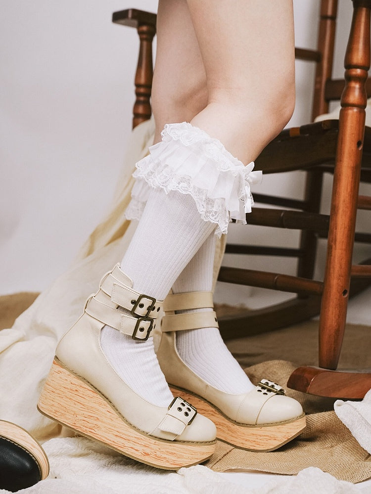 Era Ankle Fastener Platform Off-white Design Multi Buckle Steam - with Shoes