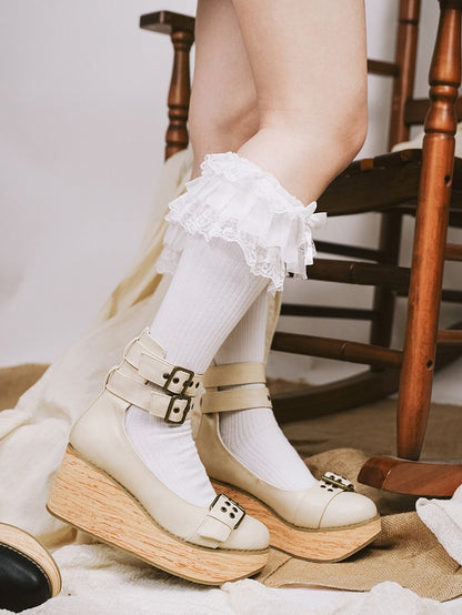 Era Ankle Fastener Platform Off-white Design Multi Buckle Steam - with Shoes