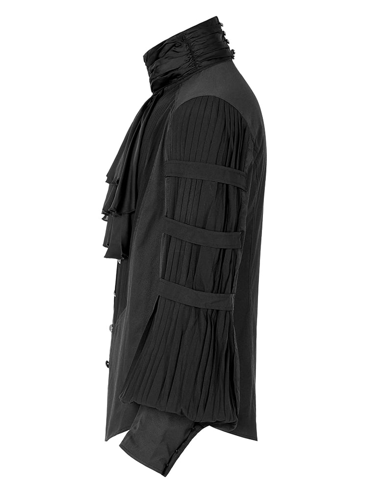 with Necktie Gentleman Shirt Black Steampunk