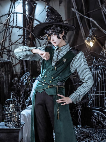 Vintage Steampunk Adjustable With Goggles Strap Bronze Black Retro