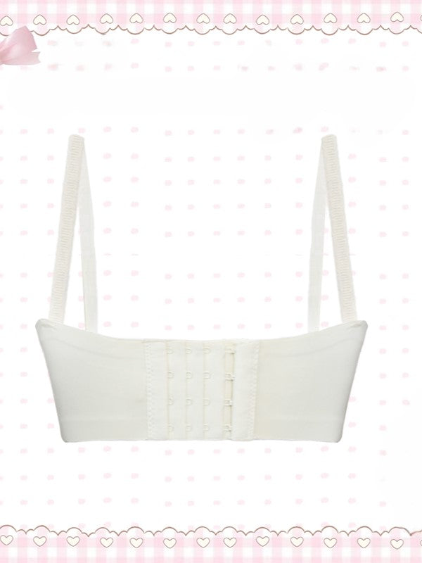Seamless Padded - Apricot 6cm Bra Wear Non-Slip Everyday Push-Up
