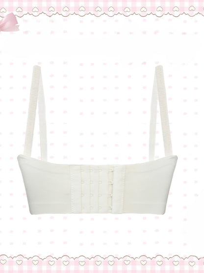 Seamless Padded - Apricot 6cm Bra Wear Non-Slip Everyday Push-Up