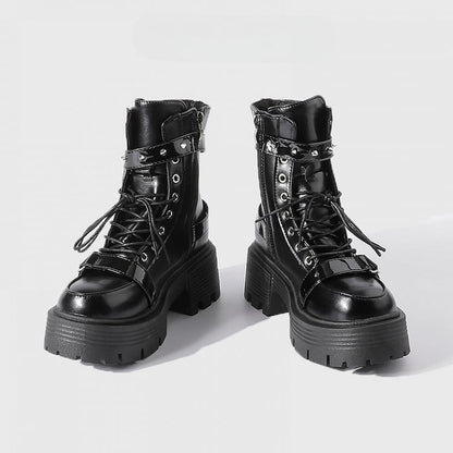 Martin Black Detachable Buckle Studded Strap - Punk with Charm Boots Chain