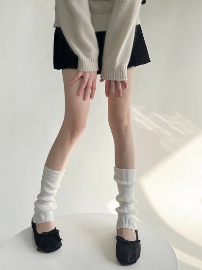 Leg Ribbed Ballet Warmers with Style 9 Ruffles Colors Layered Knit