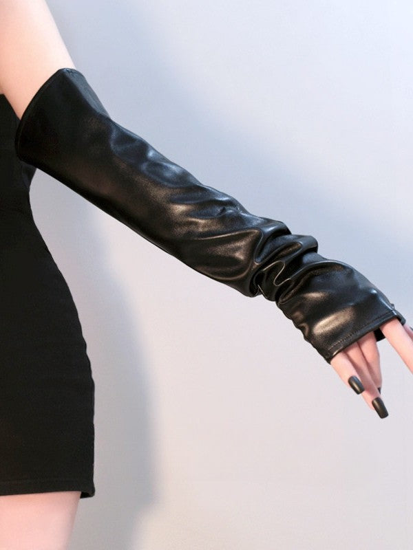 Sleeves Black Cyberpunk PU