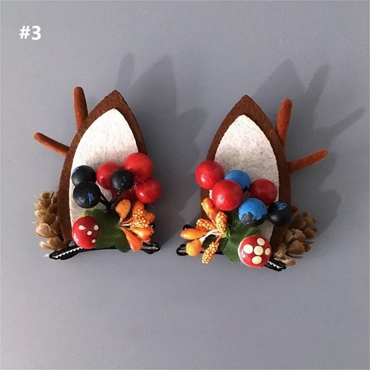 Hairclips 6 Ear Options Deer