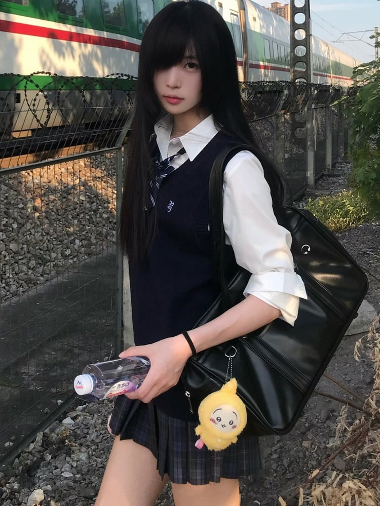 Letter Options 8 Preppy Uniform Vest JK Color Embroidery Style