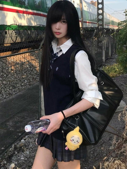 Letter Options 8 Preppy Uniform Vest JK Color Embroidery Style